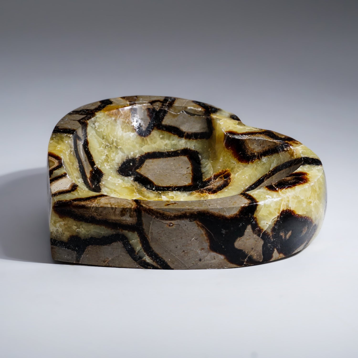 Polished Septarian Heart Shaped Dish (2 lbs)