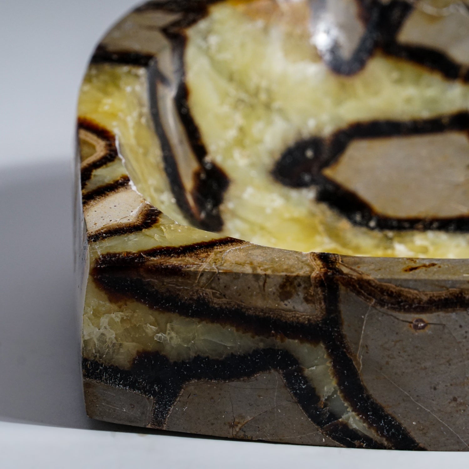 Polished Septarian Heart Shaped Dish (2 lbs)