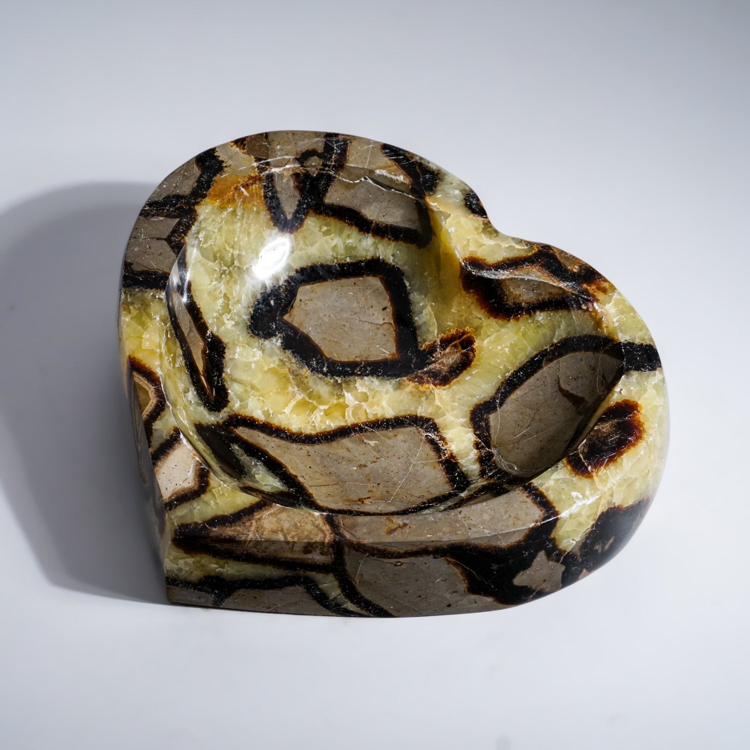 Polished Septarian Heart Shaped Dish (2 lbs)