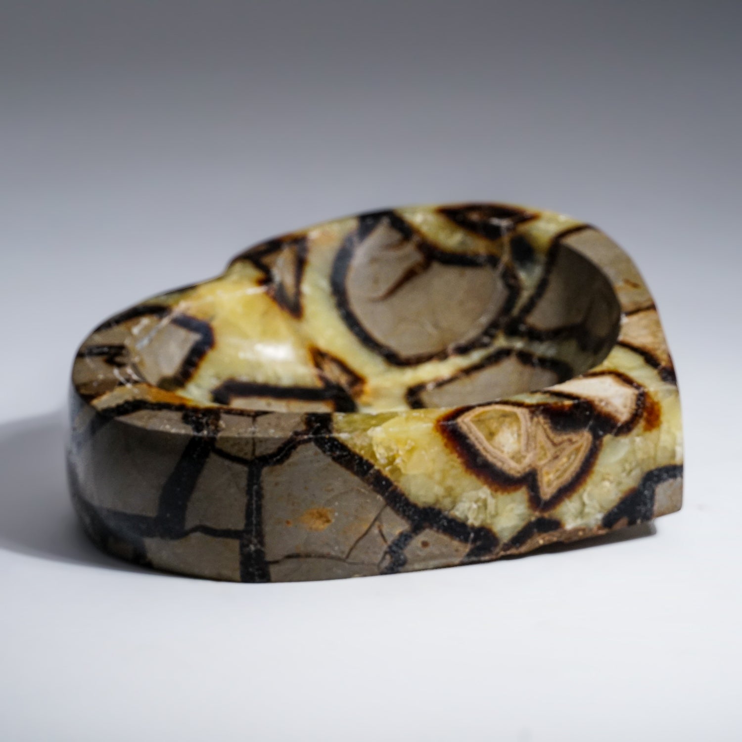 Polished Septarian Heart Shaped Dish (2 lbs)