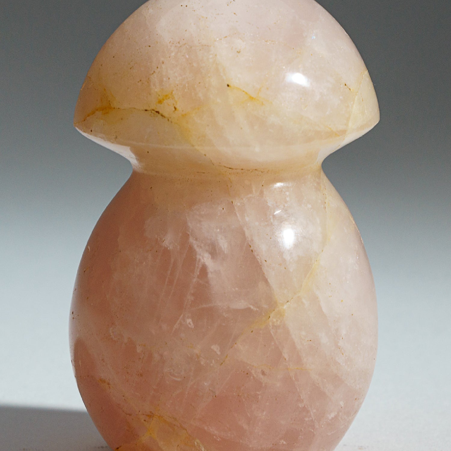 Genuine Polished Rose Quartz Reiki Crystal Mushroom (429 grams)