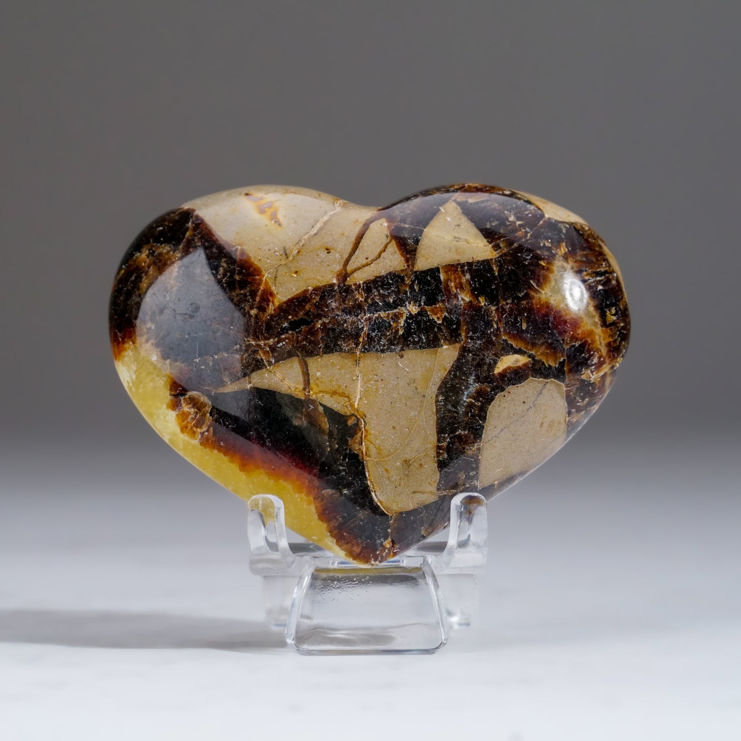 Genuine Polished Septarian Heart From Mexico (120 grams)