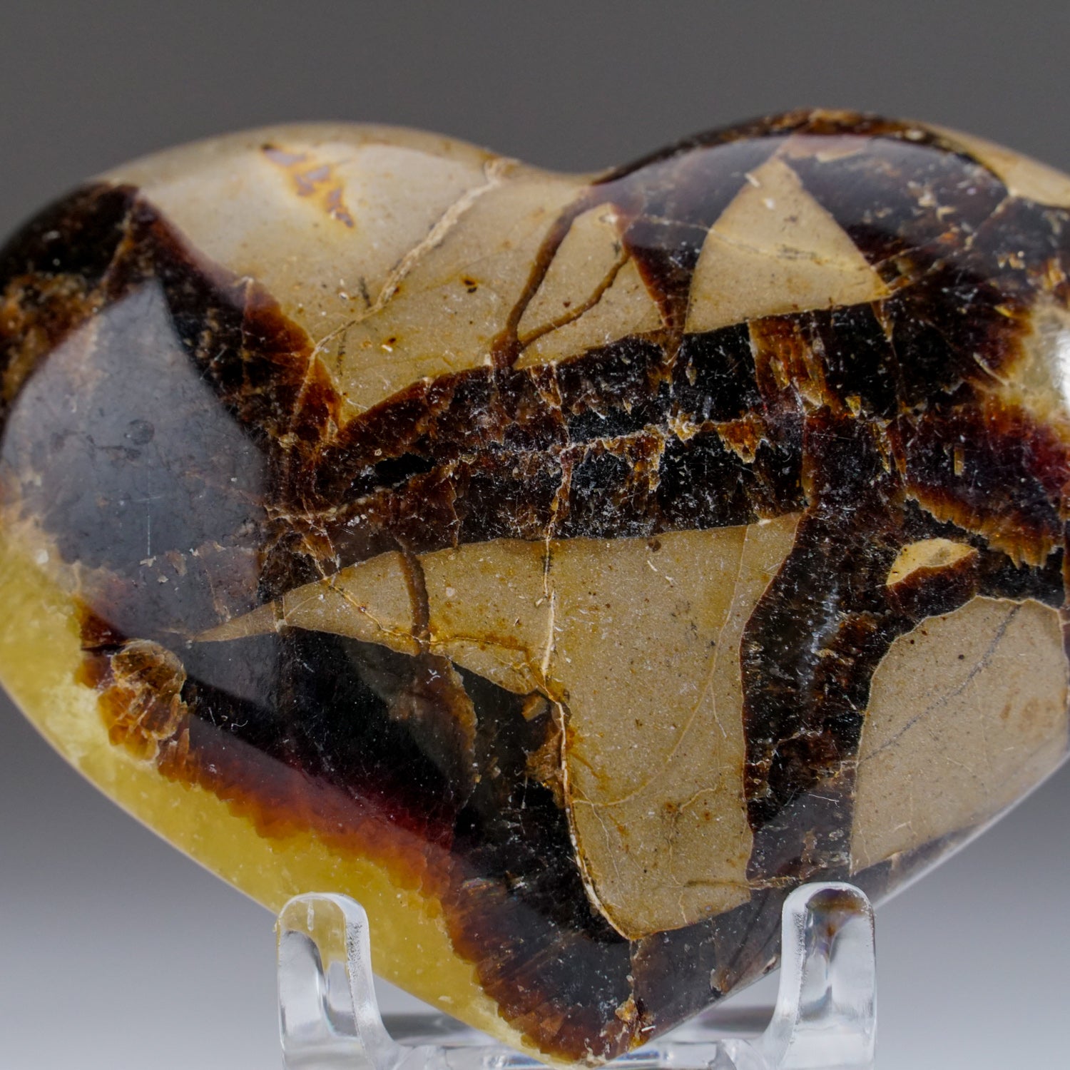 Genuine Polished Septarian Heart From Mexico (120 grams)