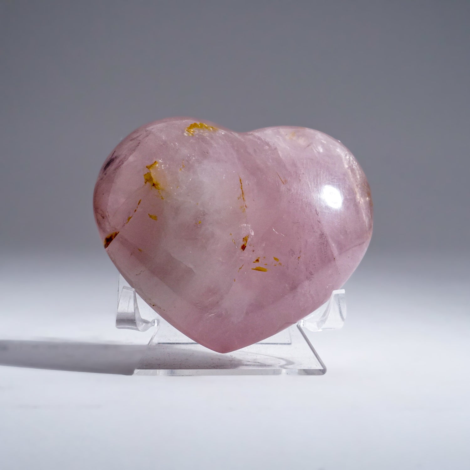 Genuine Polished Rose Quartz Heart from Brazil (.8 lbs)