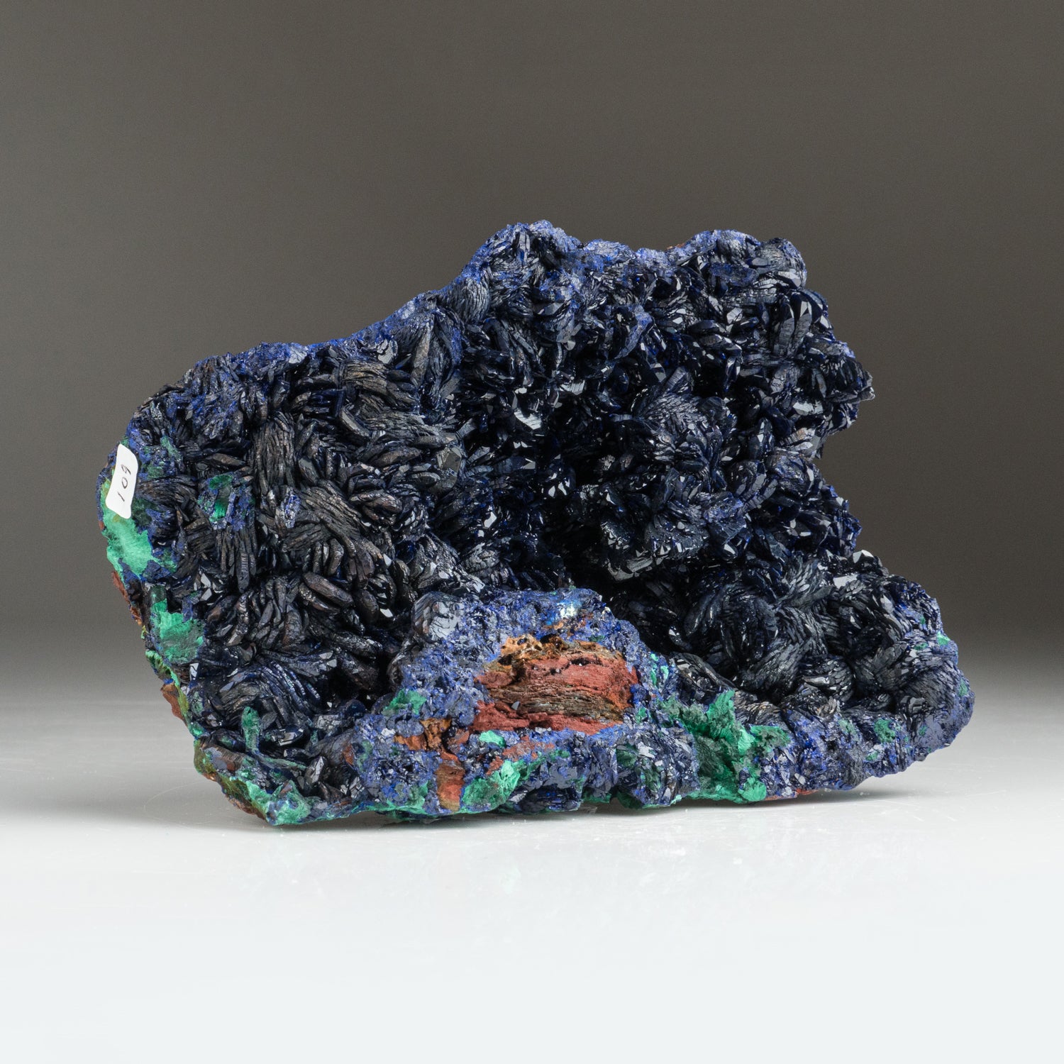 Azurite wtih Malachite from Liufengshan Mine, Guichi, Anhui Province, China