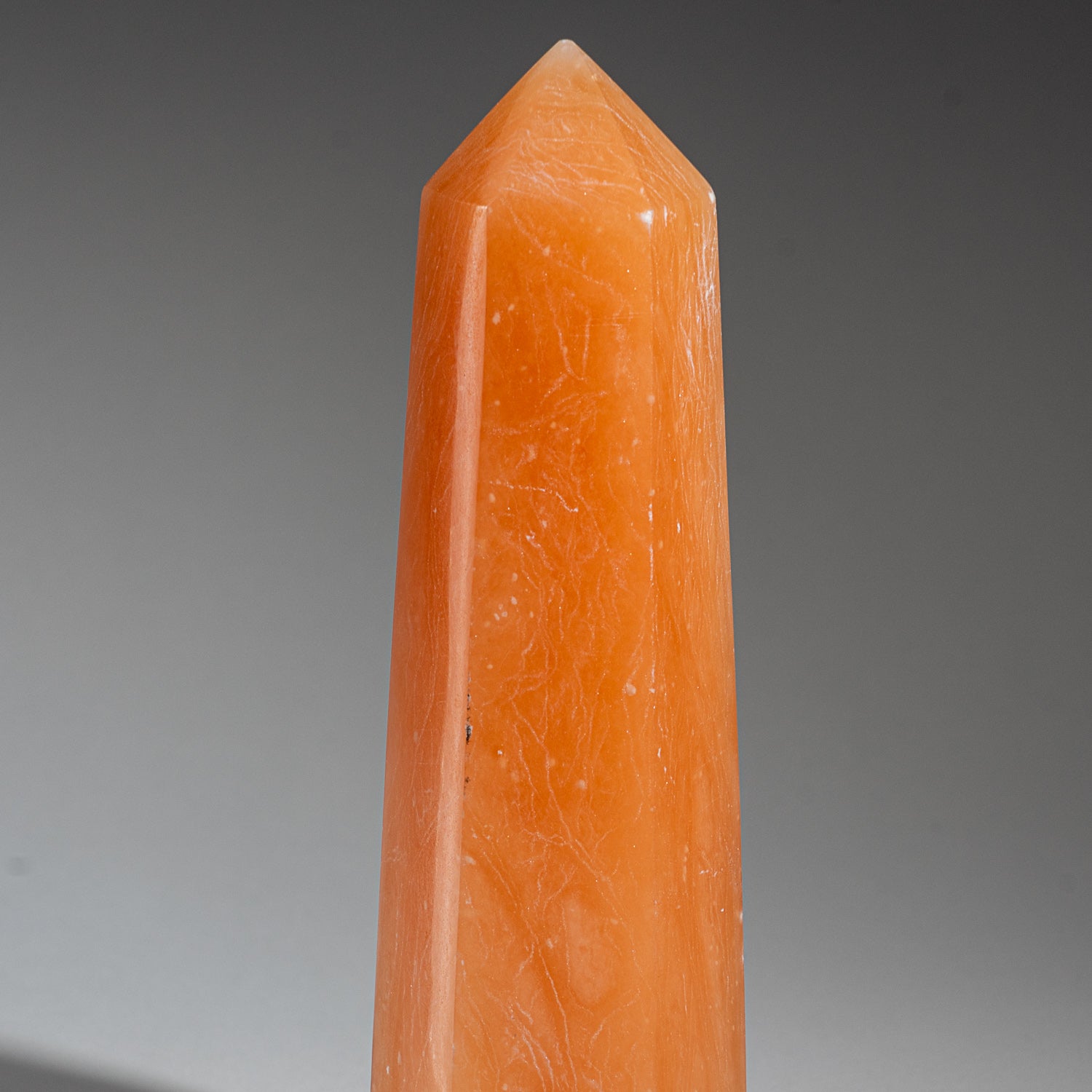 Genuine Polished Orange Selenite Point from Morocco (1.7 lbs)