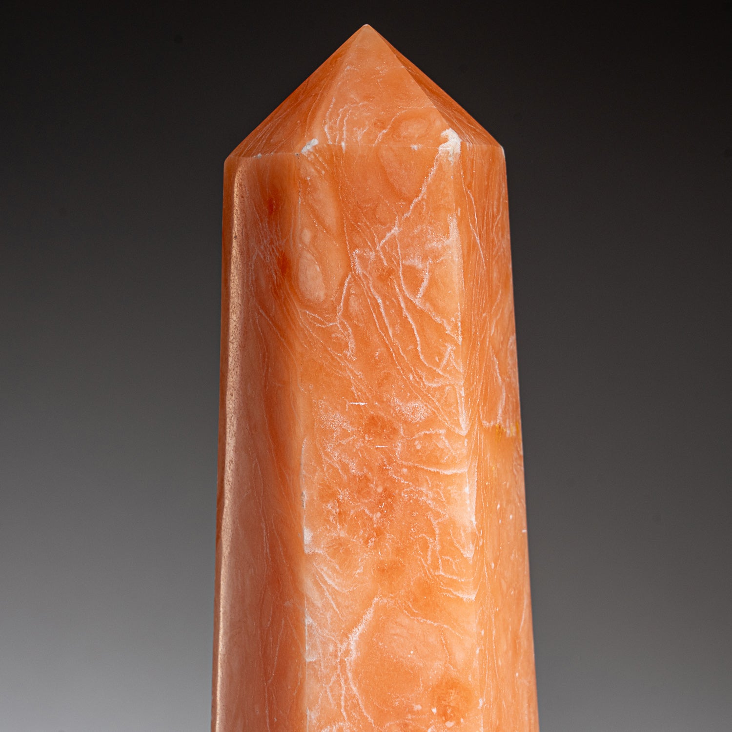 Genuine Polished Orange Selenite Point from Morocco (2 lbs)