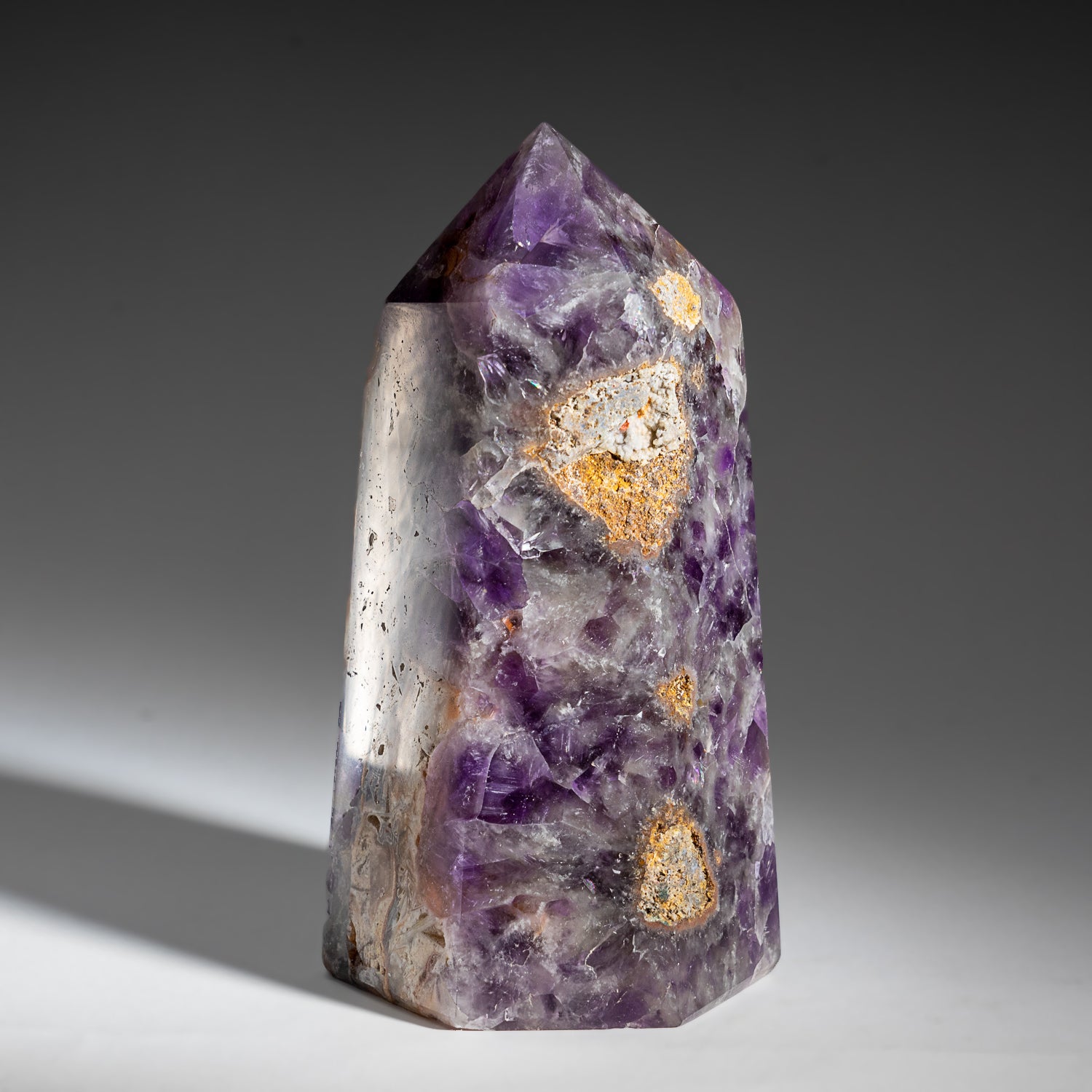 Polished Amethyst Crystal Point From Brazil (2.6 lbs)