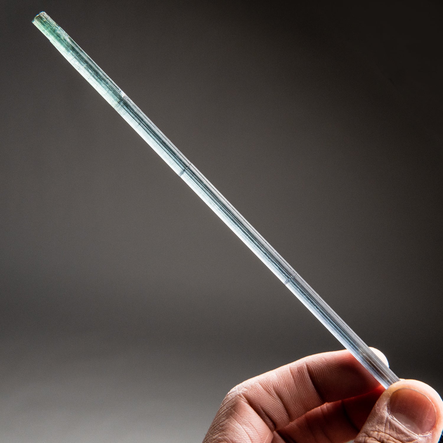 Blue Tourmaline Crystal from Pederniera Mine, Sao Jose da Safira, Minas Gerais, Brazil