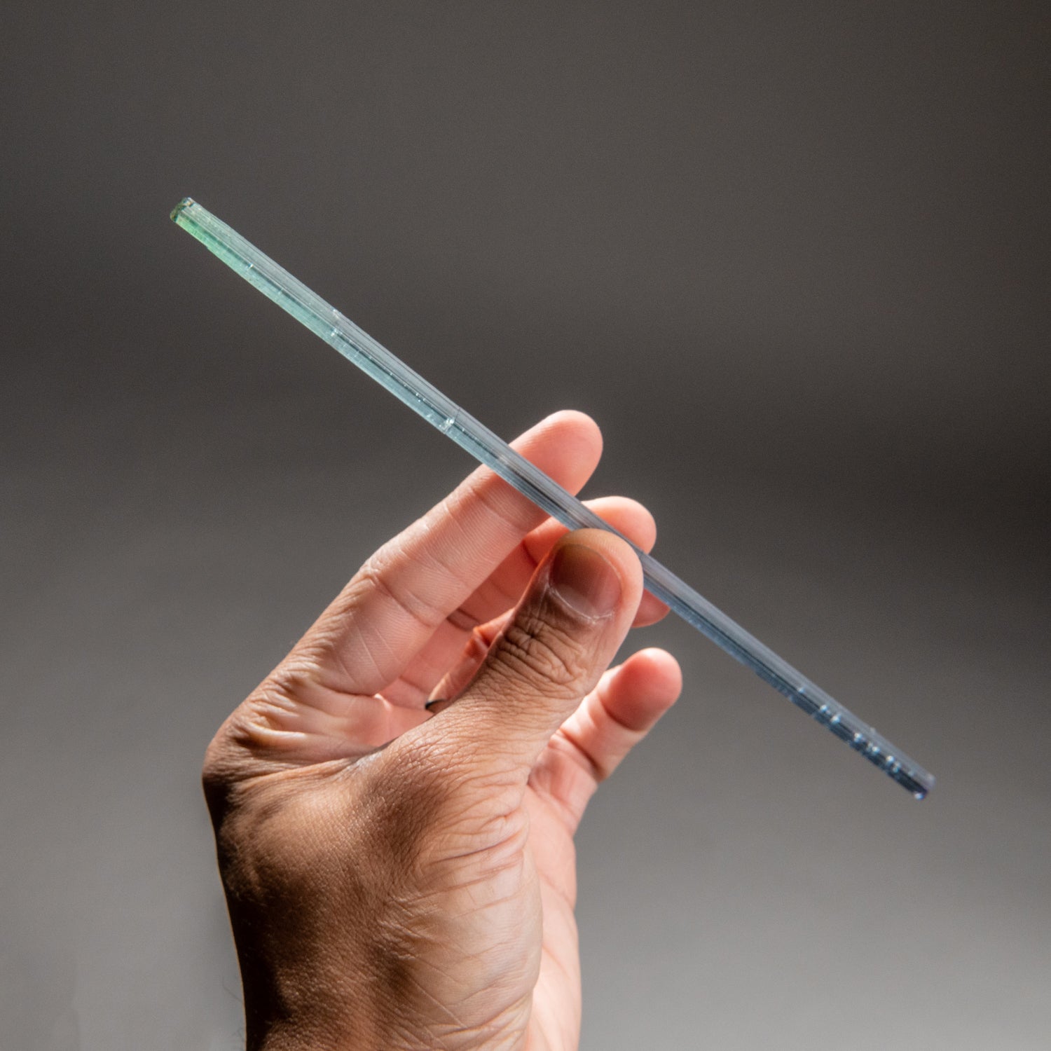 Blue Tourmaline Crystal from Pederniera Mine, Sao Jose da Safira, Minas Gerais, Brazil