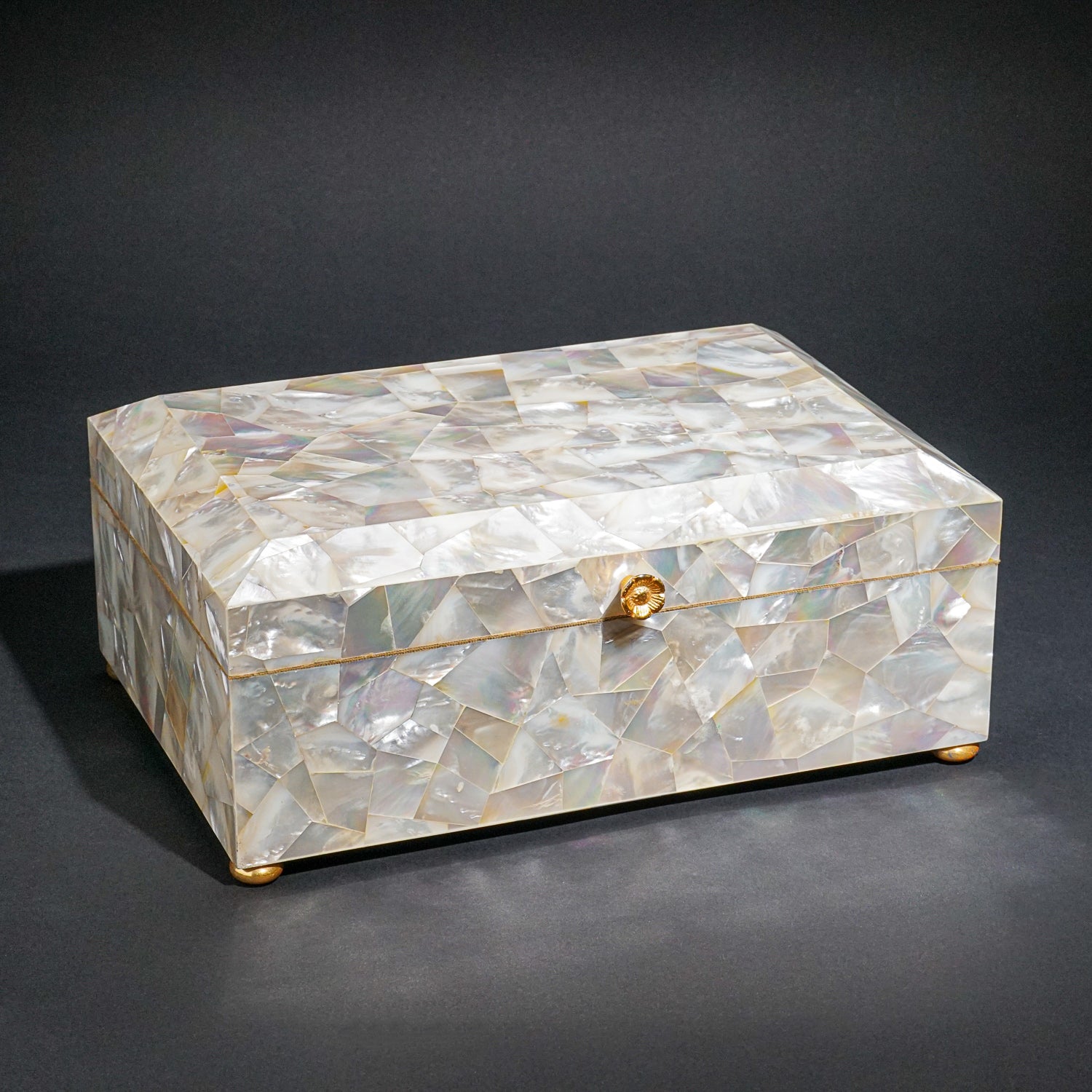 Genuine Large Mother of Pearl Jewelry Box (9.5 lbs)