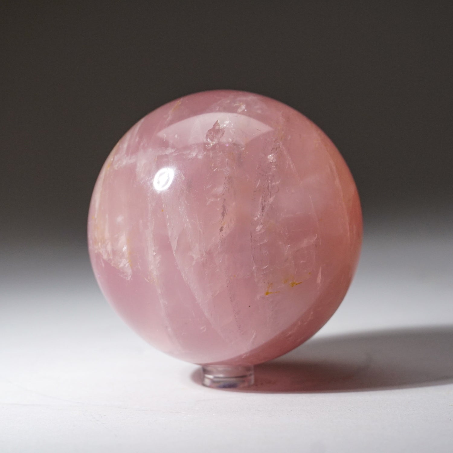 Polished Rose Quartz Sphere from Madagascar (3.5" Diameter, 1.7 lbs)