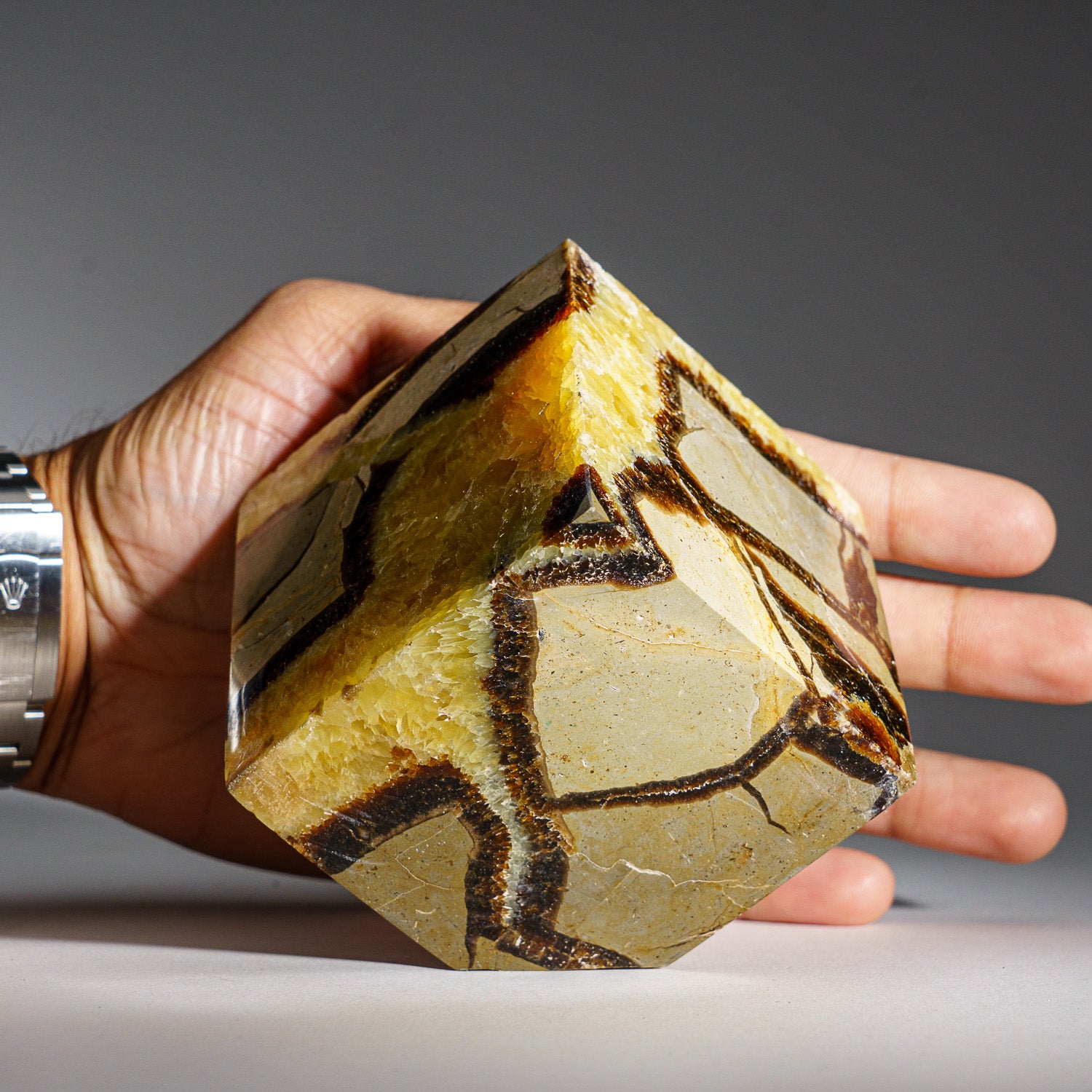 Polished Septarian Cube from Madagascar (2.6 lbs)