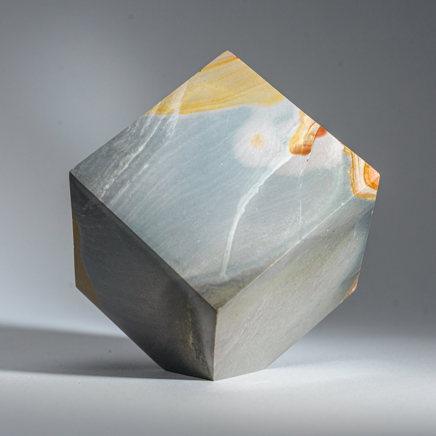 Polished Polychrome Jasper Cube from Madagascar (3.15 lbs)