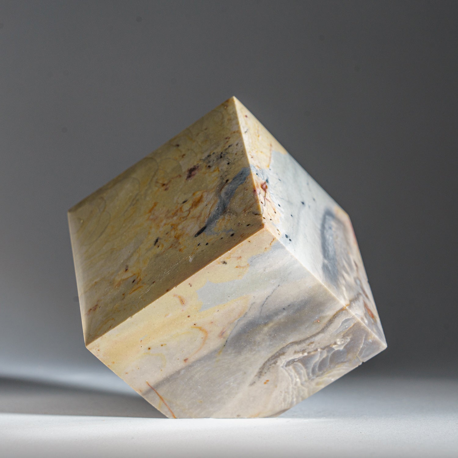Polished Polychrome Jasper Cube from Madagascar (3 lbs)