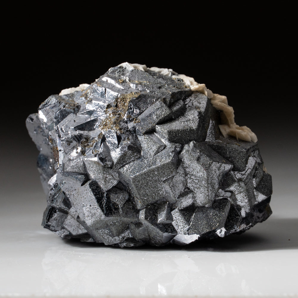 Galena with Barite and Pyrite from Huanzala Mine, Huallanca District, Huanuco Department, Peru
