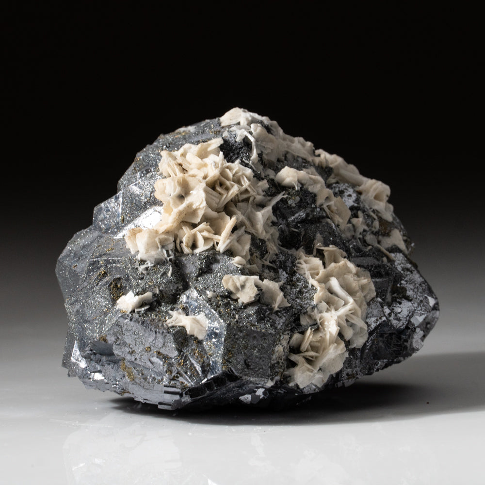 Galena with Barite and Pyrite from Huanzala Mine, Huallanca District, Huanuco Department, Peru