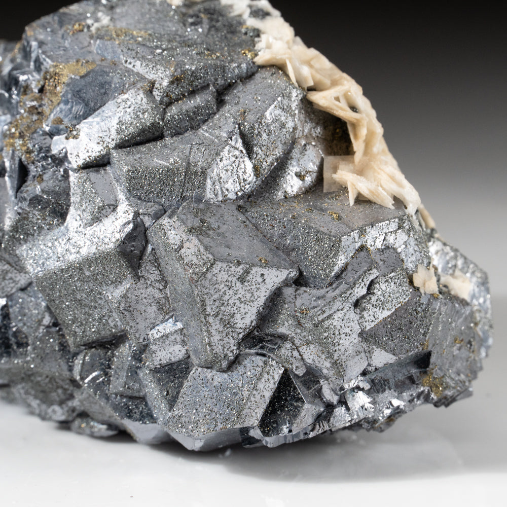 Galena with Barite and Pyrite from Huanzala Mine, Huallanca District, Huanuco Department, Peru