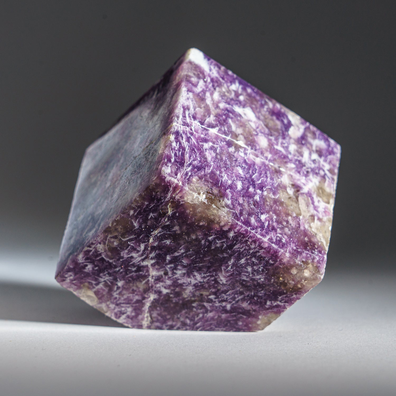 Genuine Polished Lepidolite Cube (1.3 lbs)