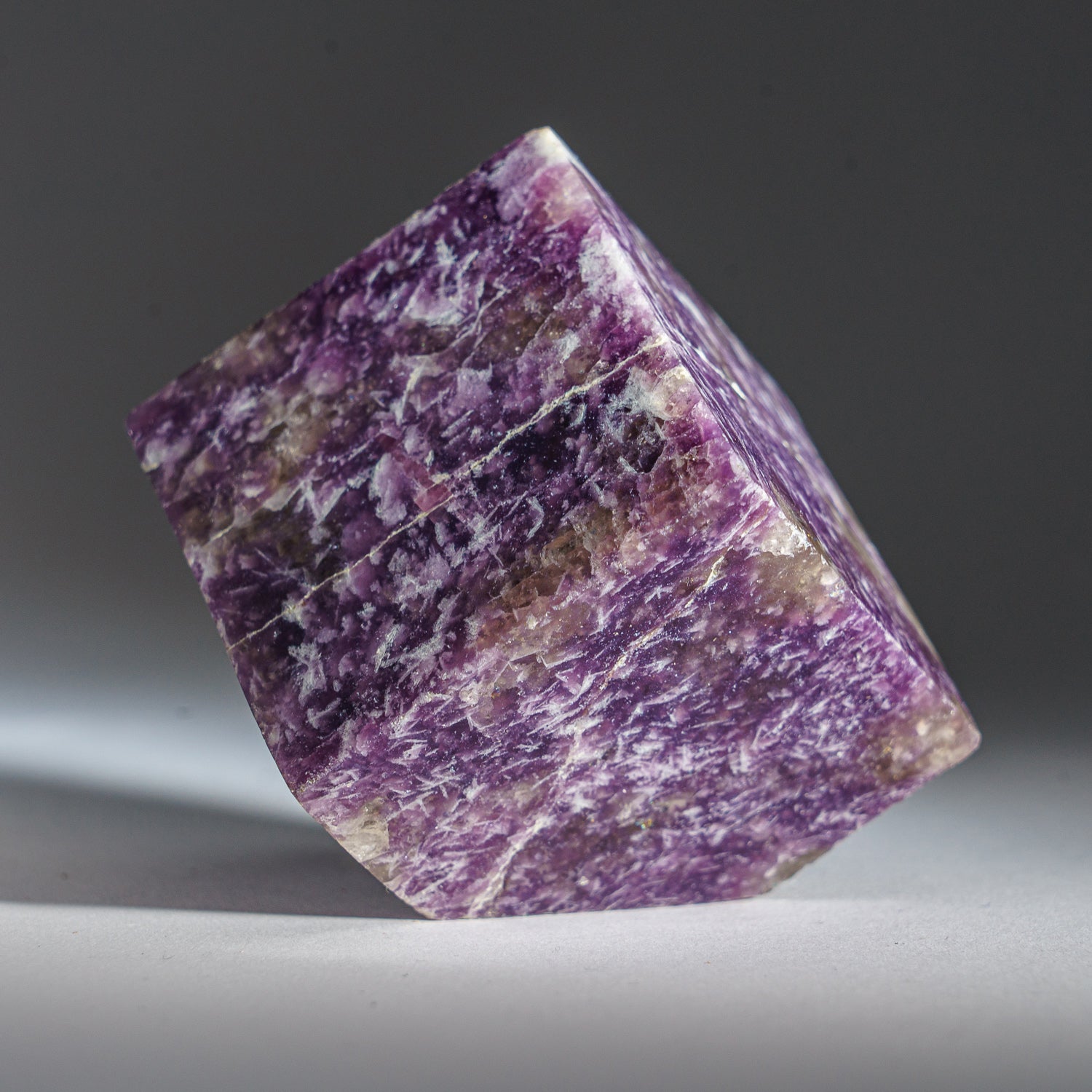 Genuine Polished Lepidolite Cube (1.3 lbs)