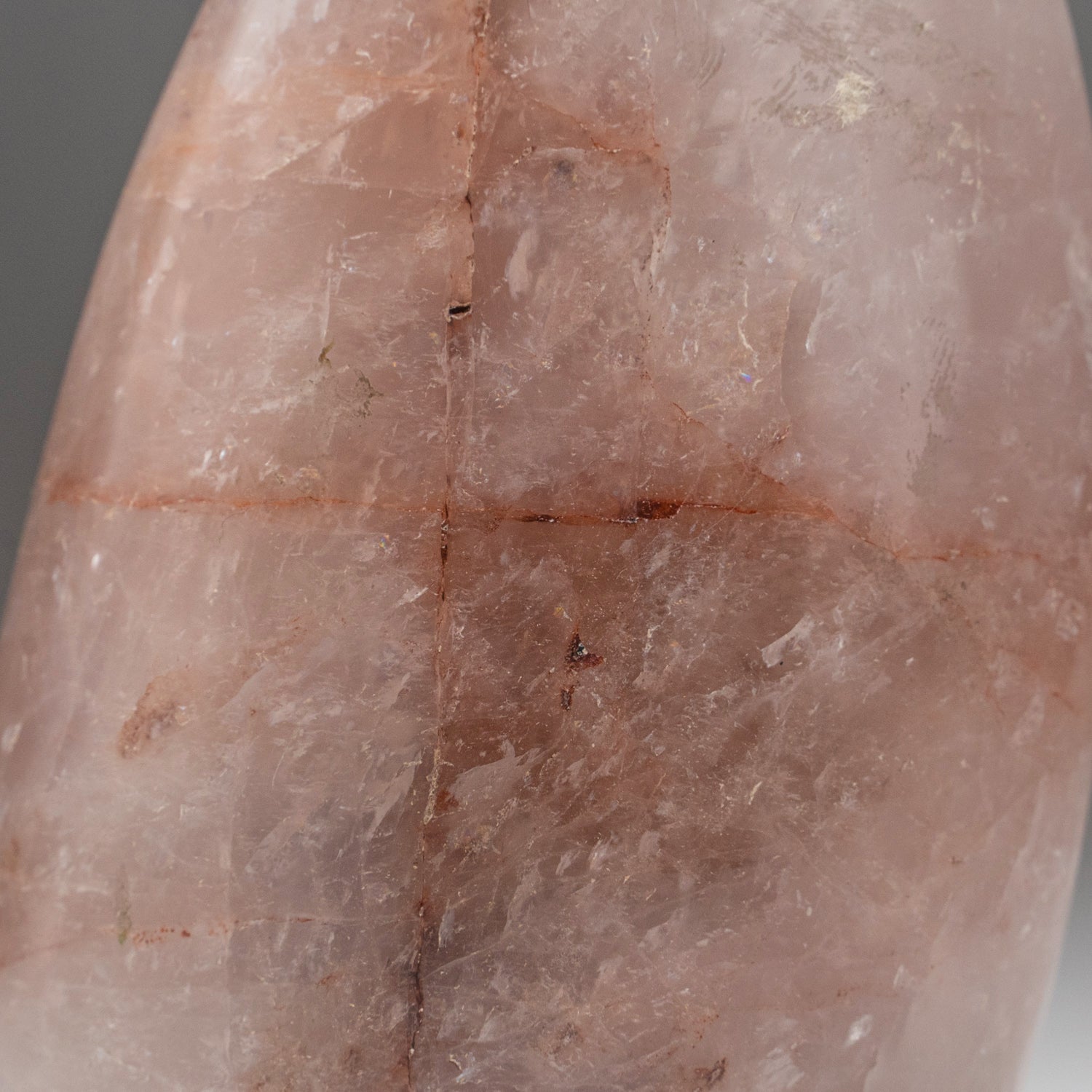 Polished Strawberry Quartz Freeform from Madagascar (1.3 lbs)