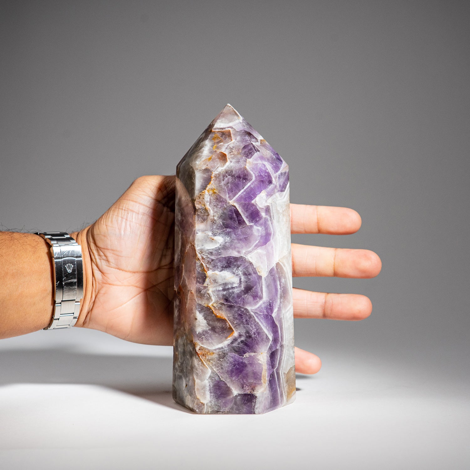 Polished Amethyst Crystal Point From Brazil (2.5 lbs)