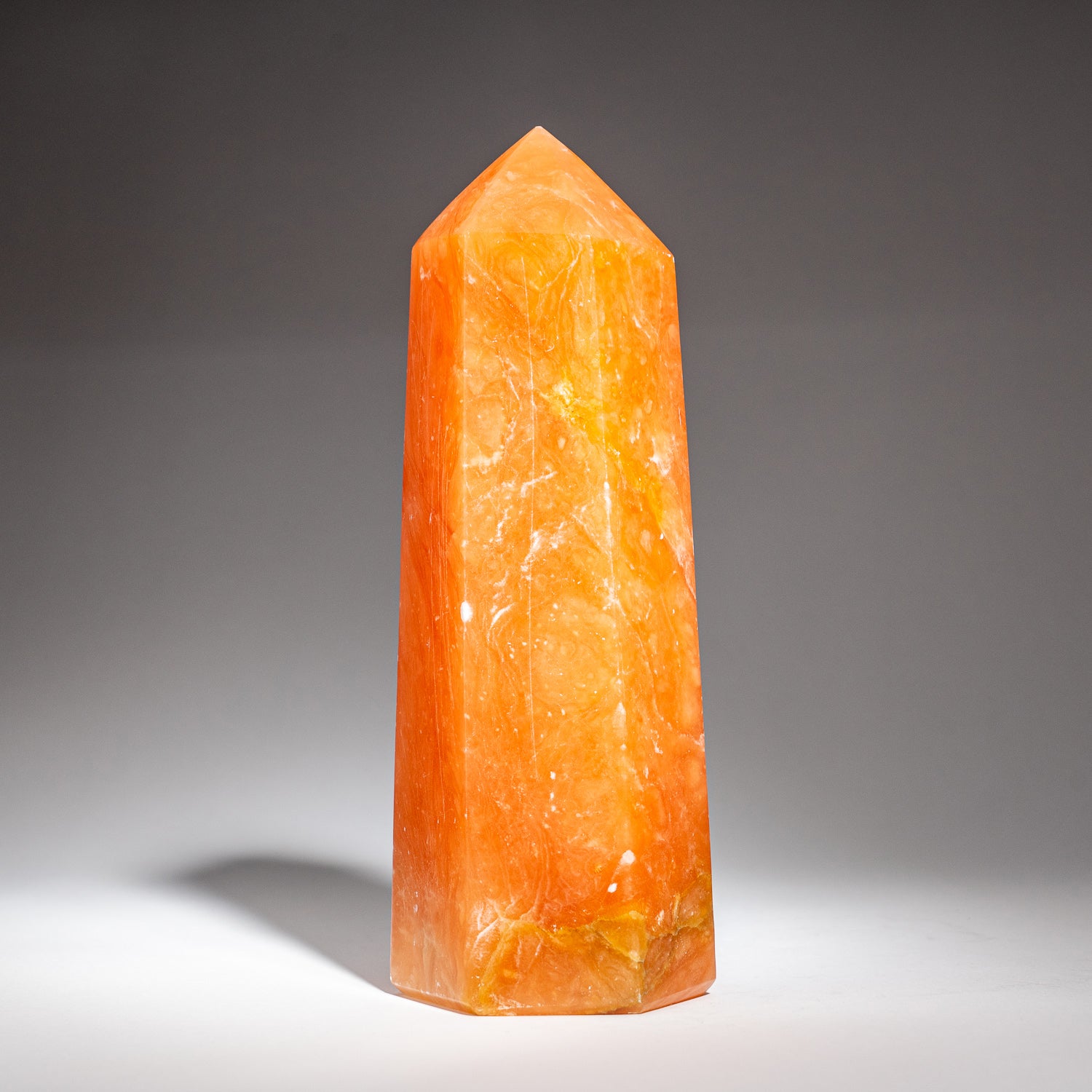 Genuine Polished Orange Selenite Point from Morocco (4 lbs)