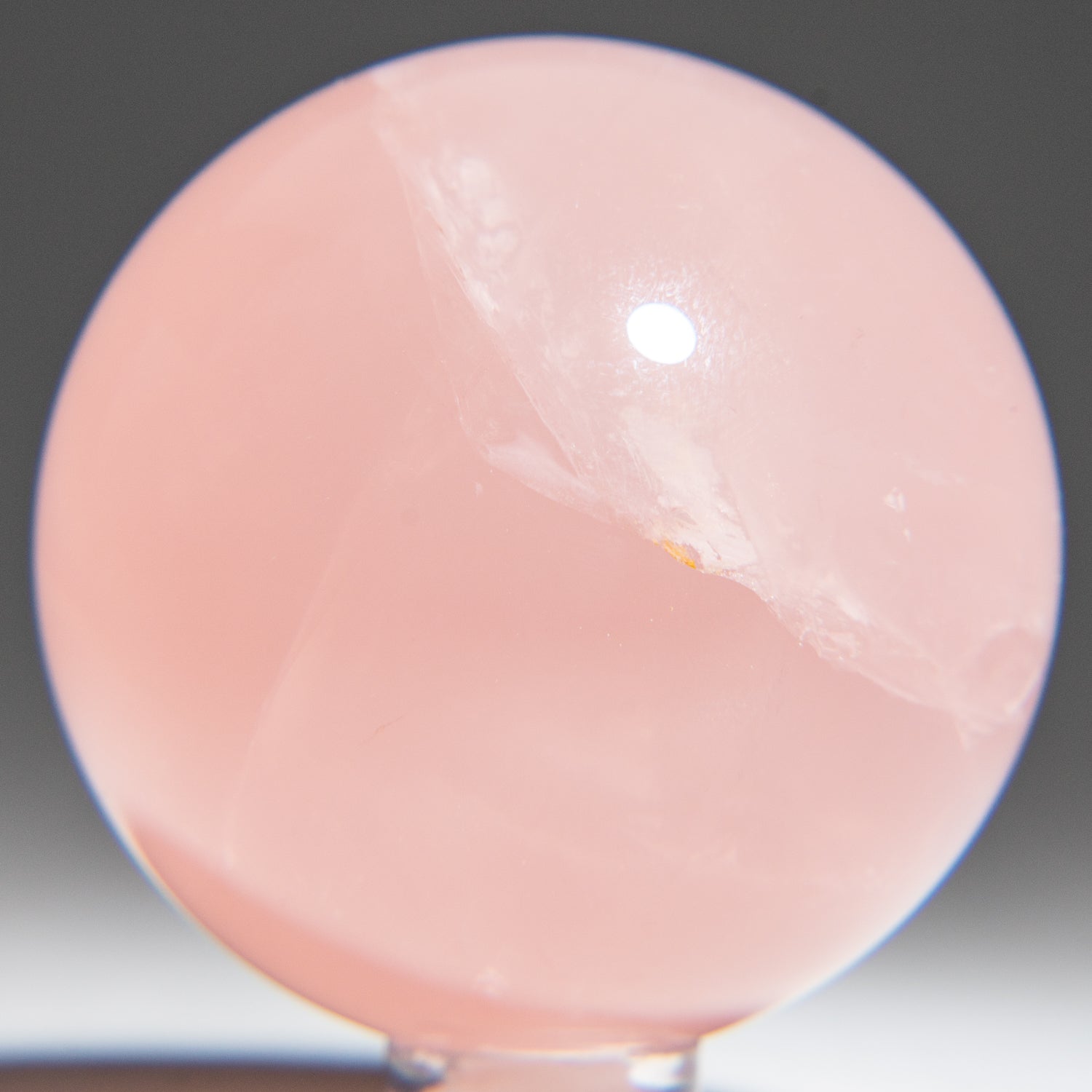Polished Rose Quartz Sphere from Madagascar (1.25", 110 grams)