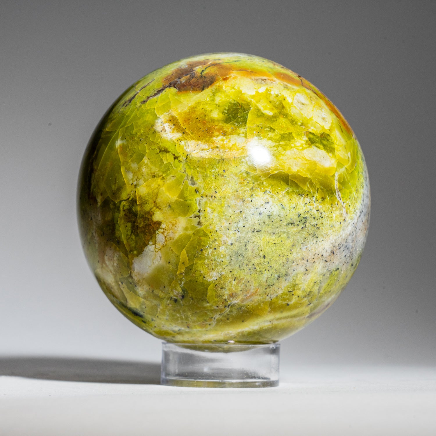 Polished Green Opal Sphere from Madagascar (650 grams)