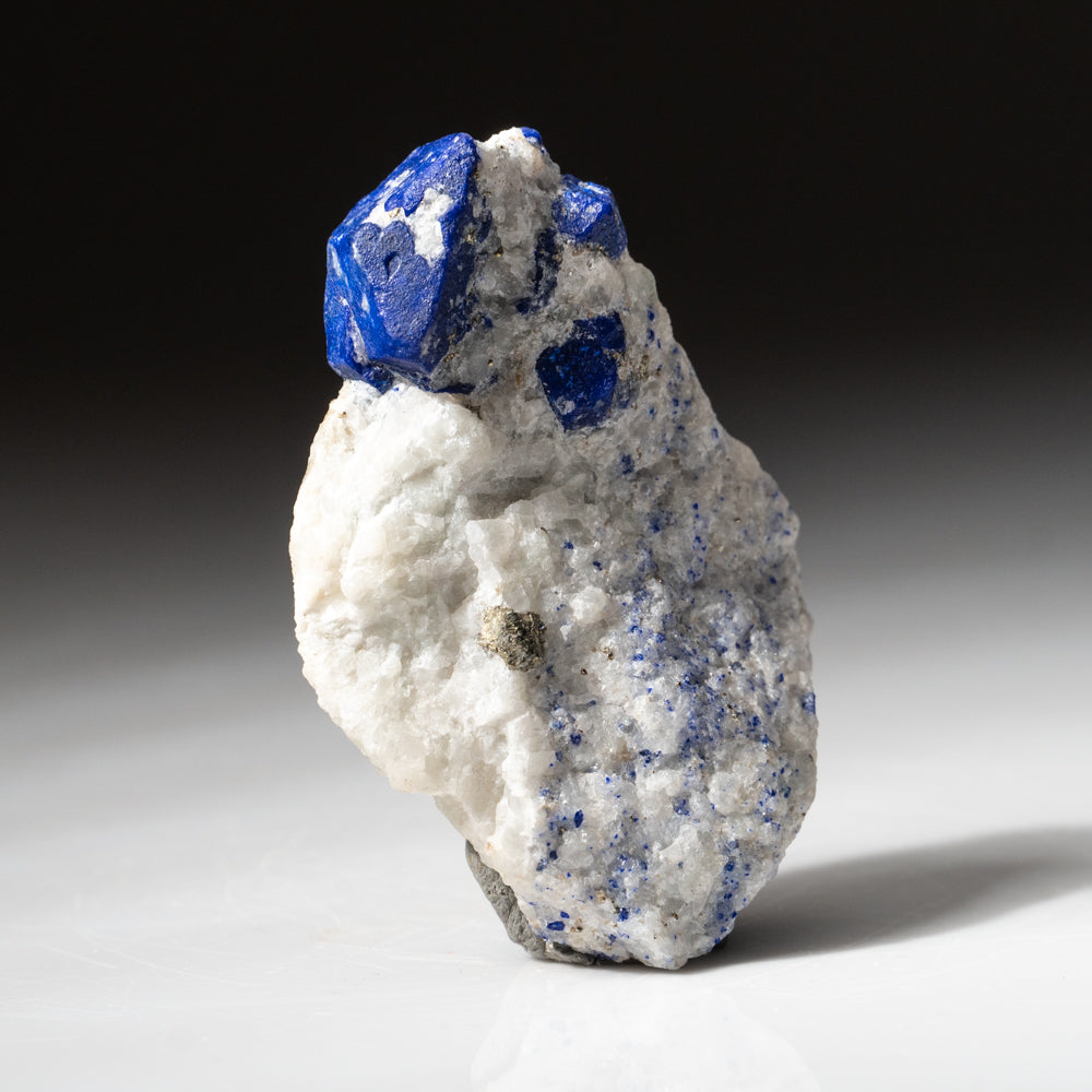 Lazulite on Marble from Graves Mountain, Lincoln County, Georgia