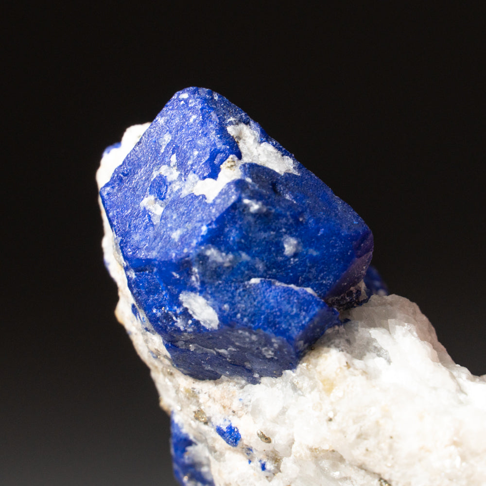 Lazulite on Marble from Graves Mountain, Lincoln County, Georgia