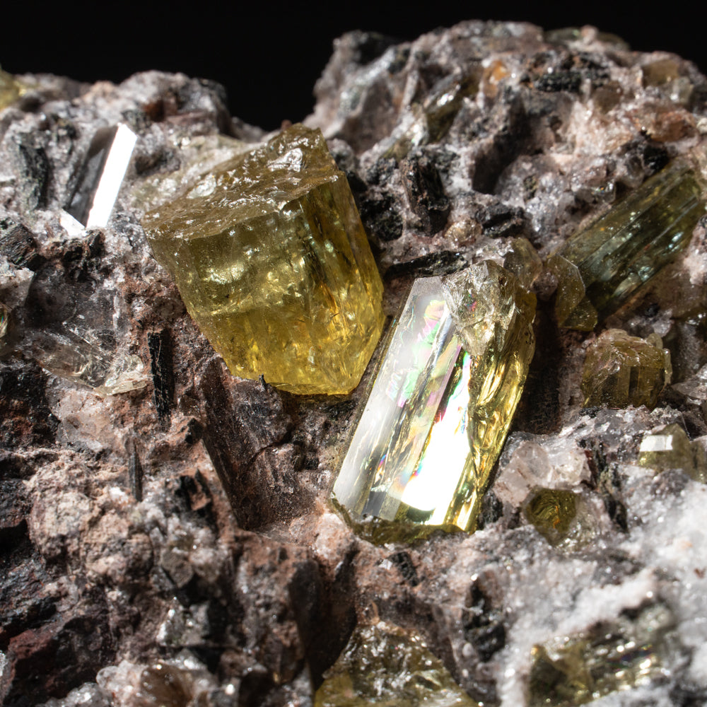 Fluorapatite crystals in Quartz from Cerro de Mercado, Durango, Mexico