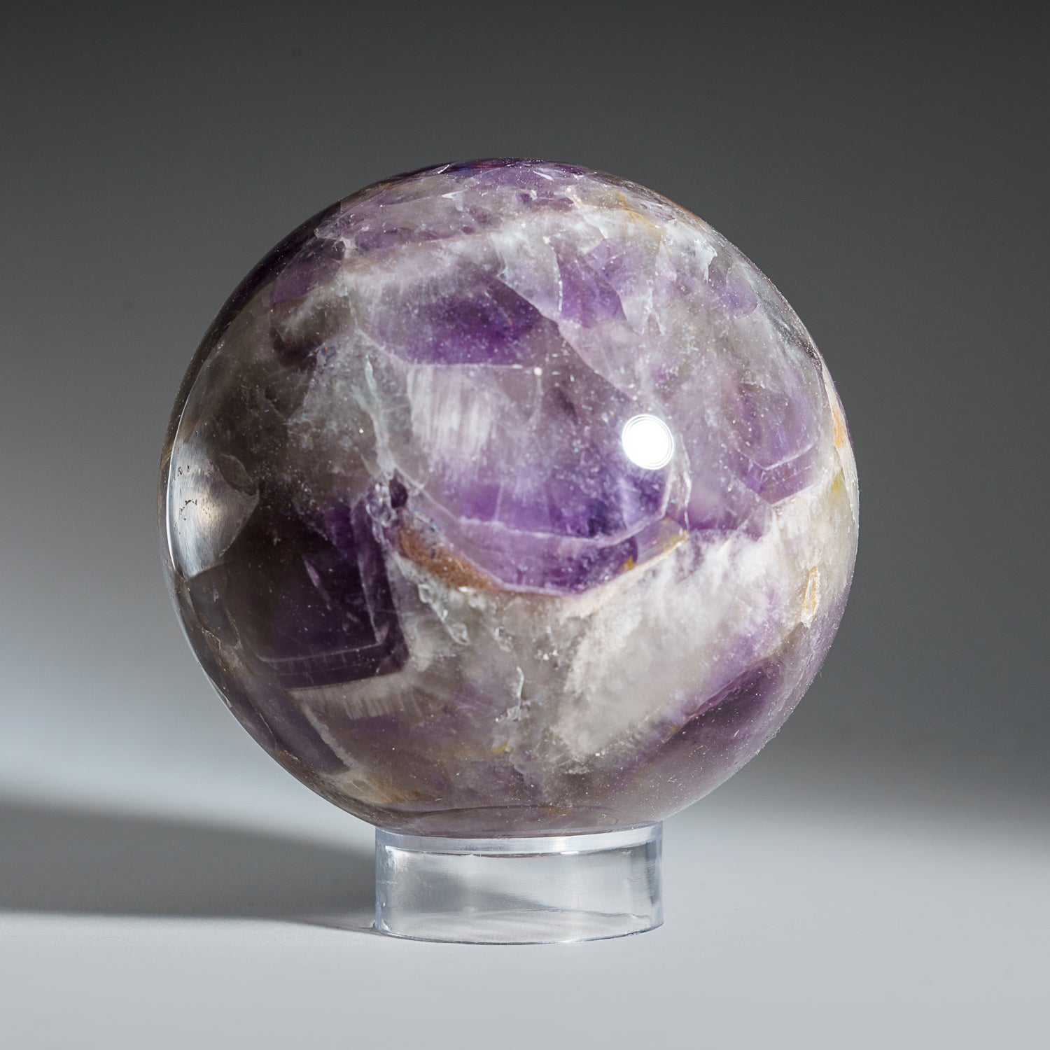 Polished Chevron Amethyst Sphere from Brazil (2.75", 1.4 lbs)