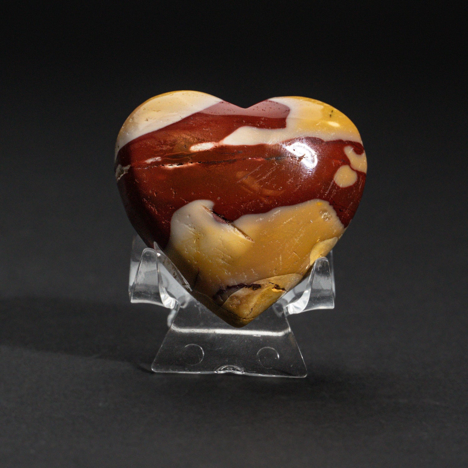 Genuine Polished Mookaite Heart from Brazil