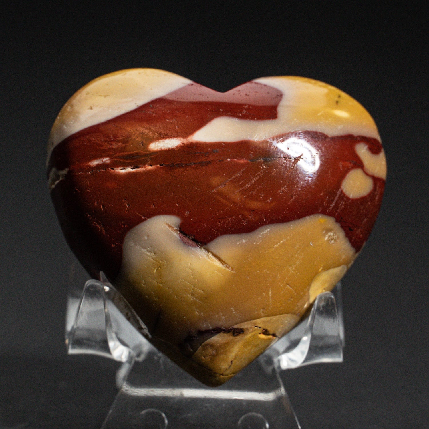 Genuine Polished Mookaite Heart from Brazil