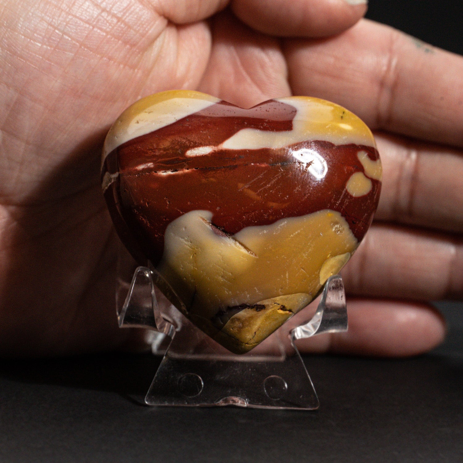 Genuine Polished Mookaite Heart from Brazil