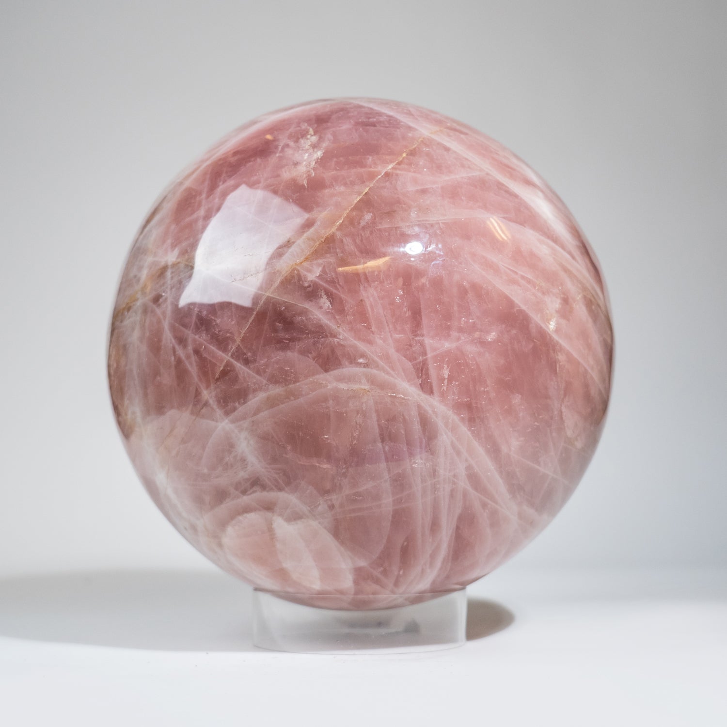 Massive Genuine Polished Rose Quartz Sphere (13" Diameter, 153 lbs)