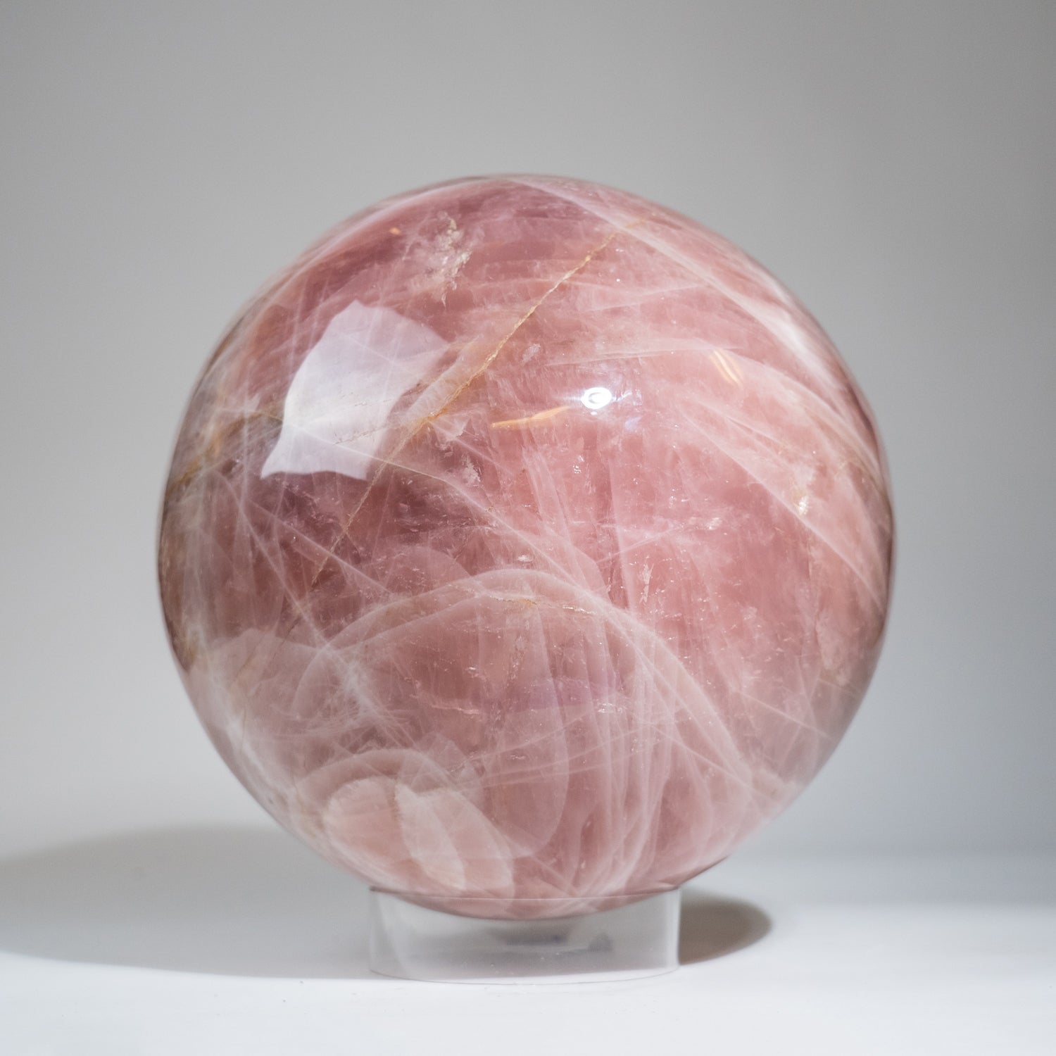 Massive Genuine Polished Rose Quartz Sphere (13" Diameter, 153 lbs)