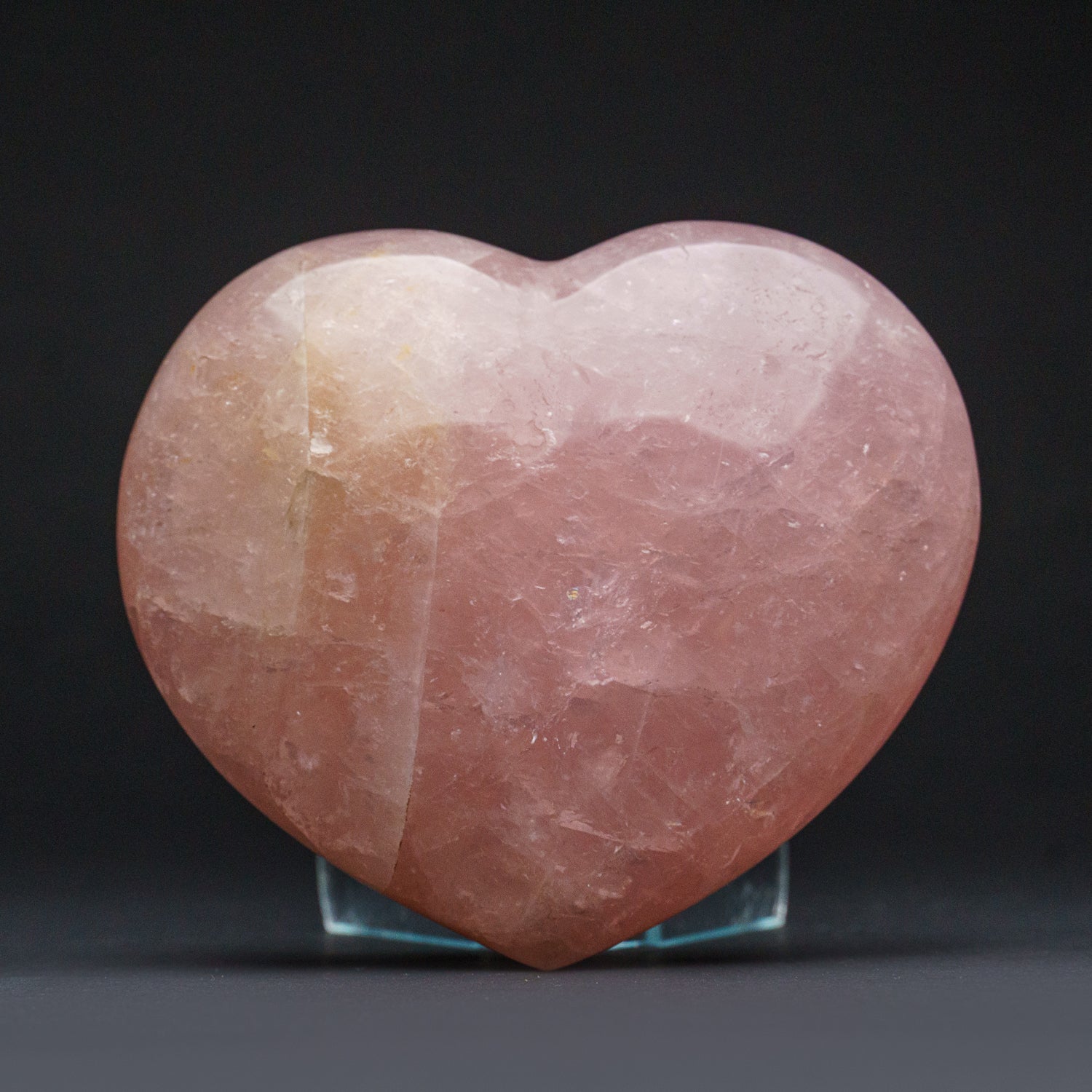 Genuine Polished Rose Quartz Heart from Brazil (1.4 lbs)