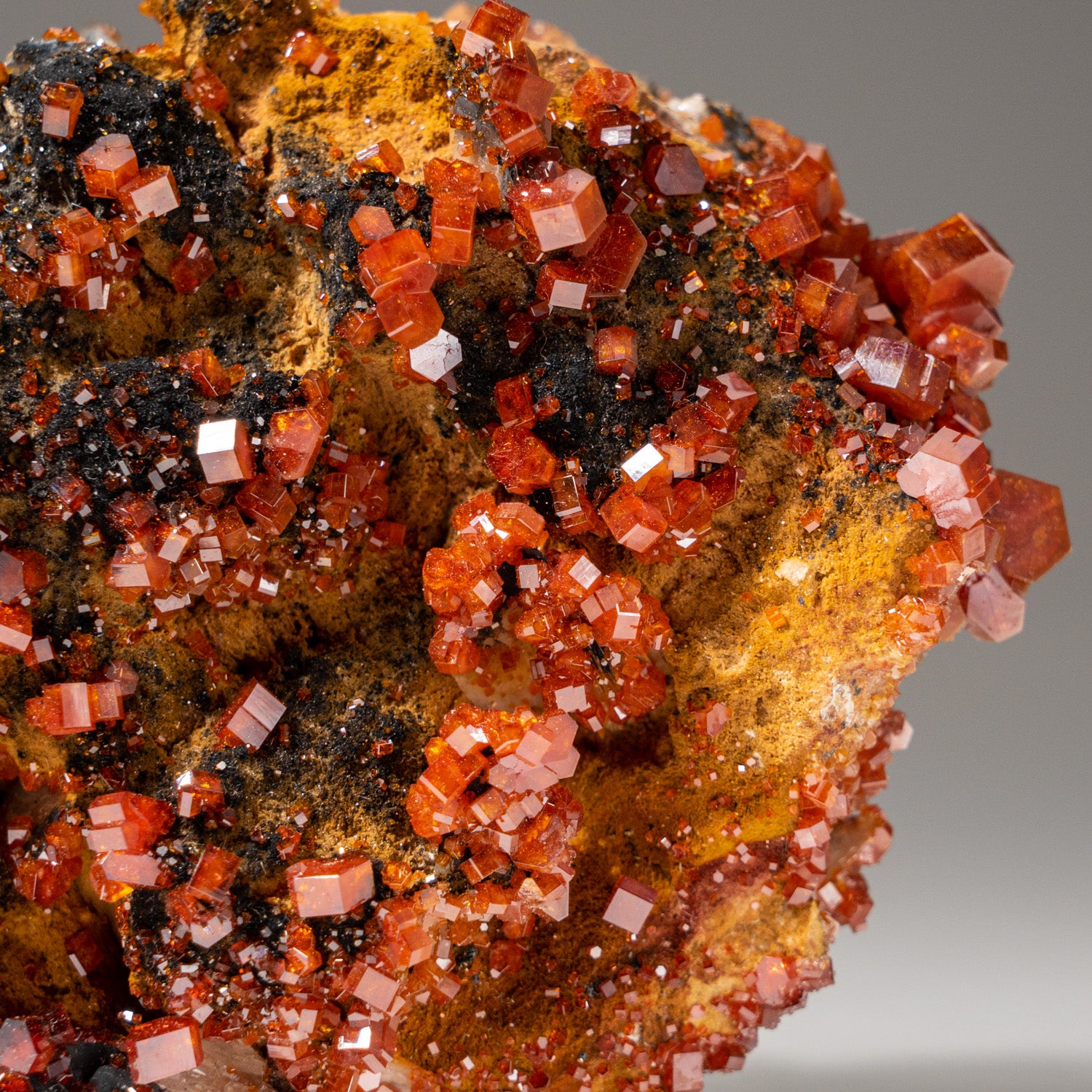 Genuine Vanadinite Crystal Cluster on Matrix from Morocco (278.6 grams)
