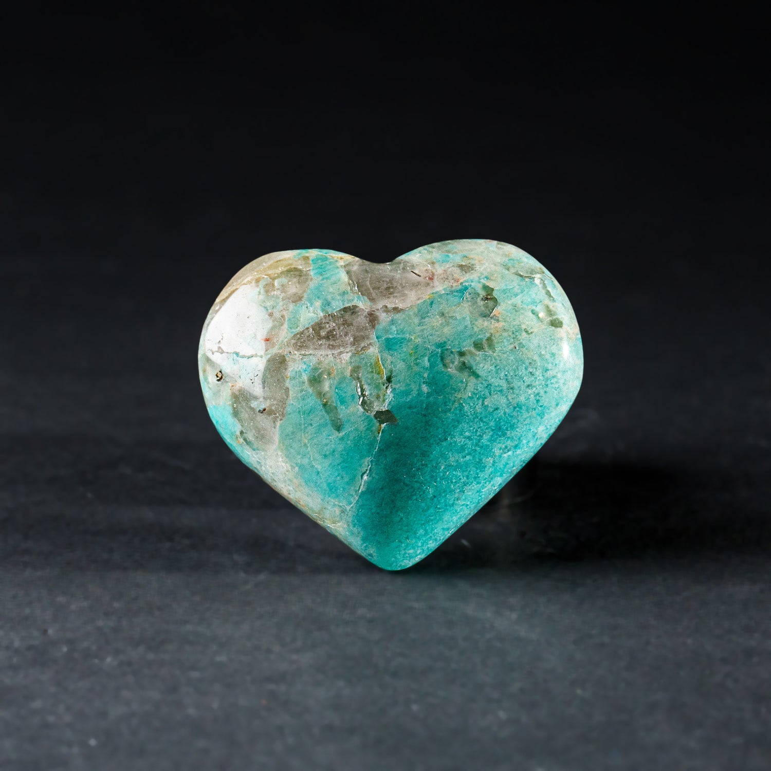 Genuine Polished Amazonite Heart (65.2 grams)