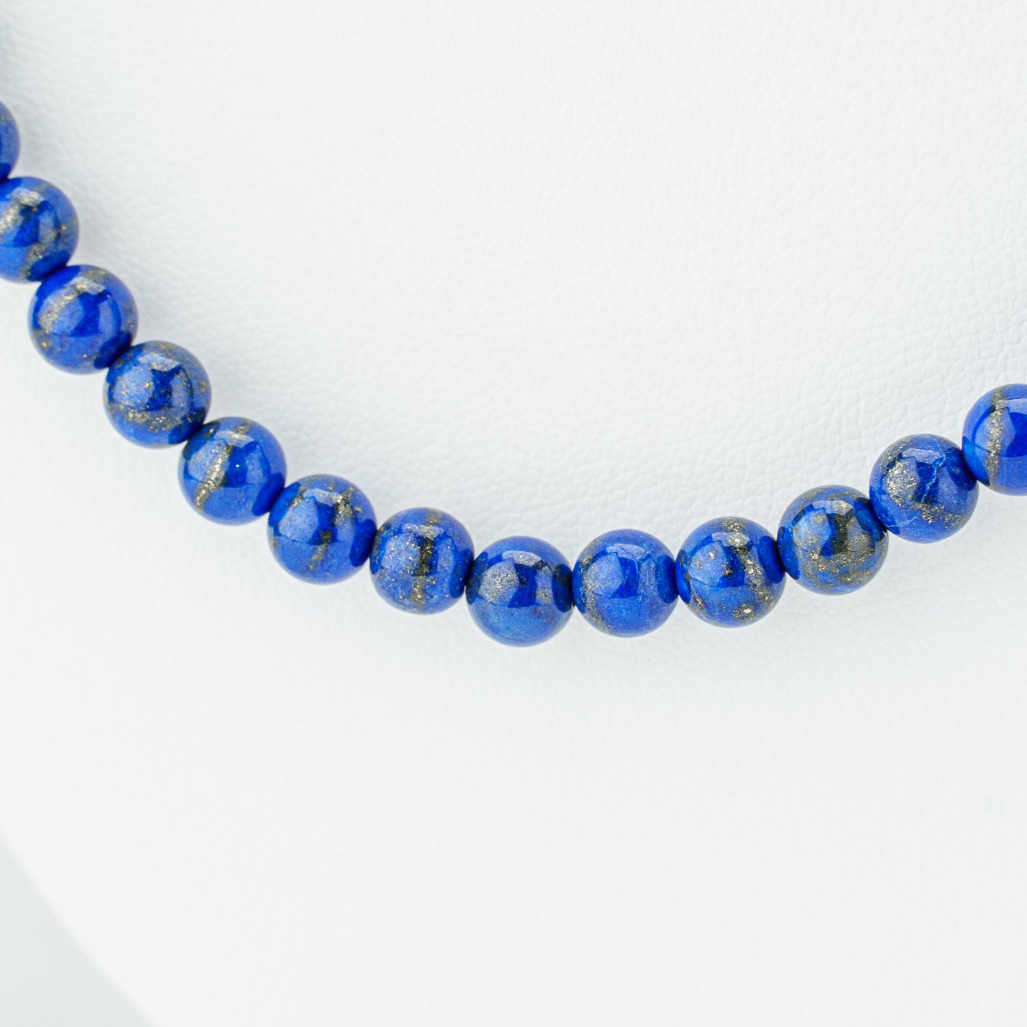 Genuine Lapis Lazuli Beaded Necklce (5mm)