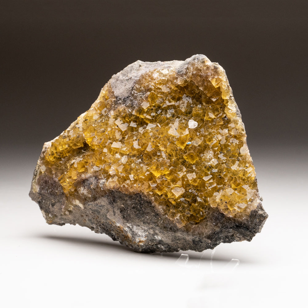 Yellow Fluorite from Moscona Mine, Villabona District, Asturias, Spain