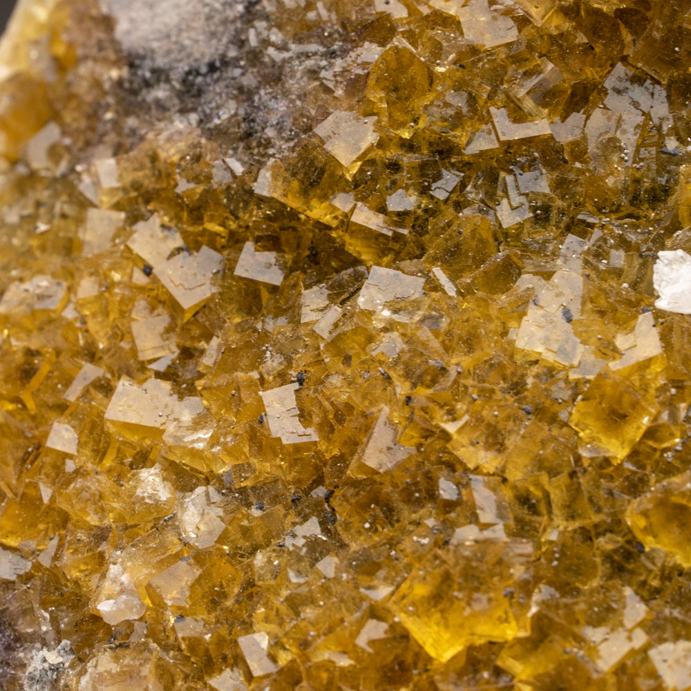 Yellow Fluorite from Moscona Mine, Villabona District, Asturias, Spain