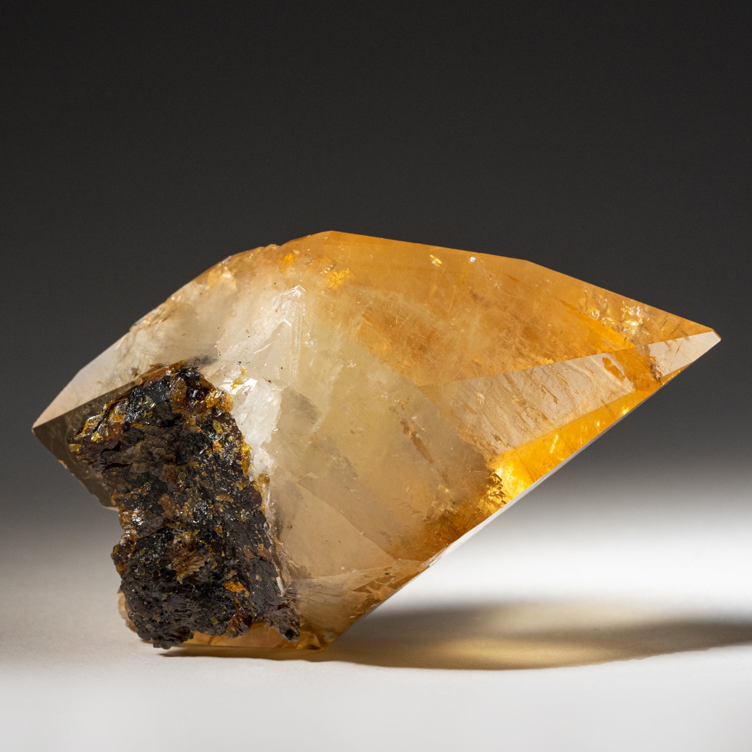 Twinned Golden Calcite Crystal from Elmwood Mine, Tennessee (75.2 grams)