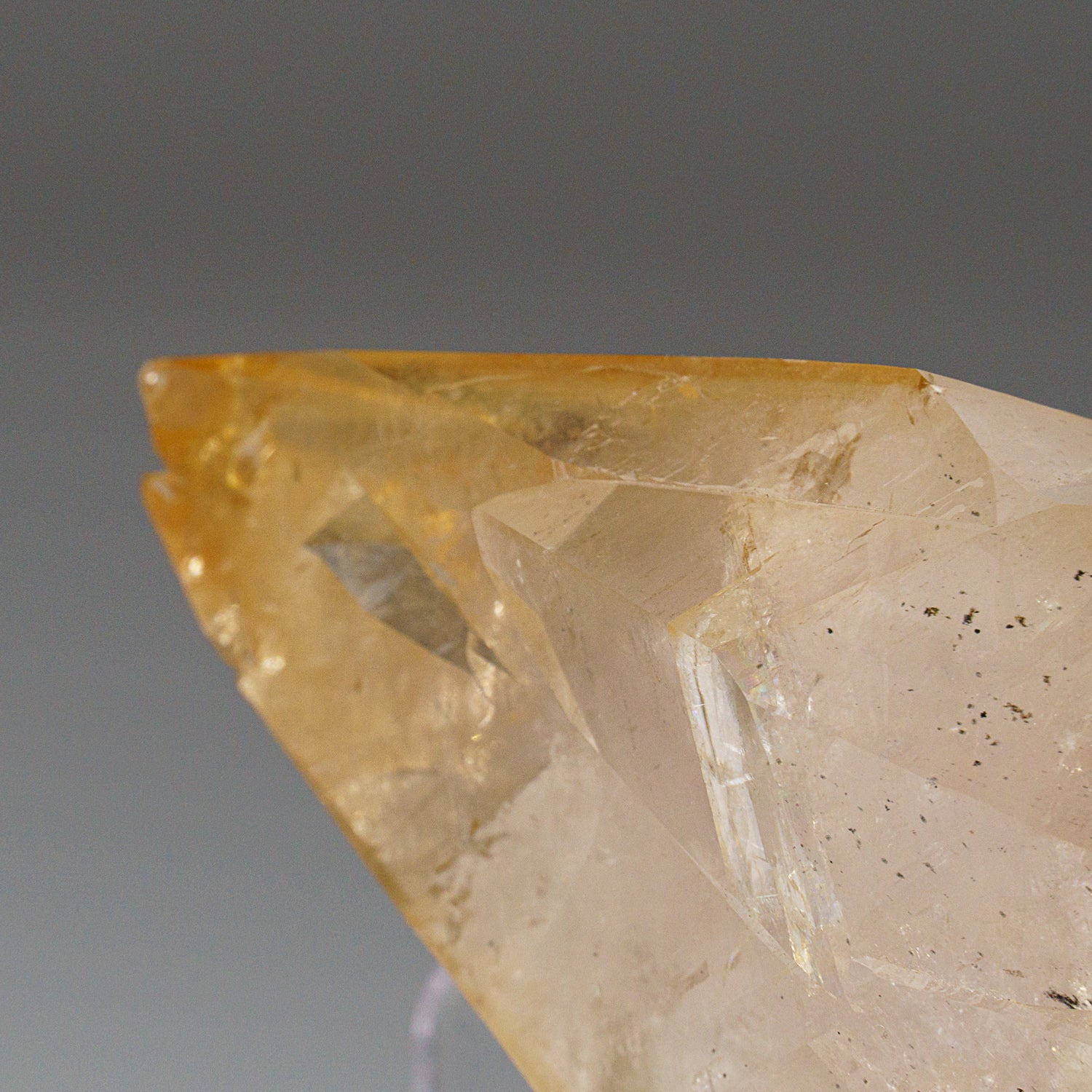Twinned Golden Calcite Crystal from Elmwood Mine, Tennessee (260.6 grams)
