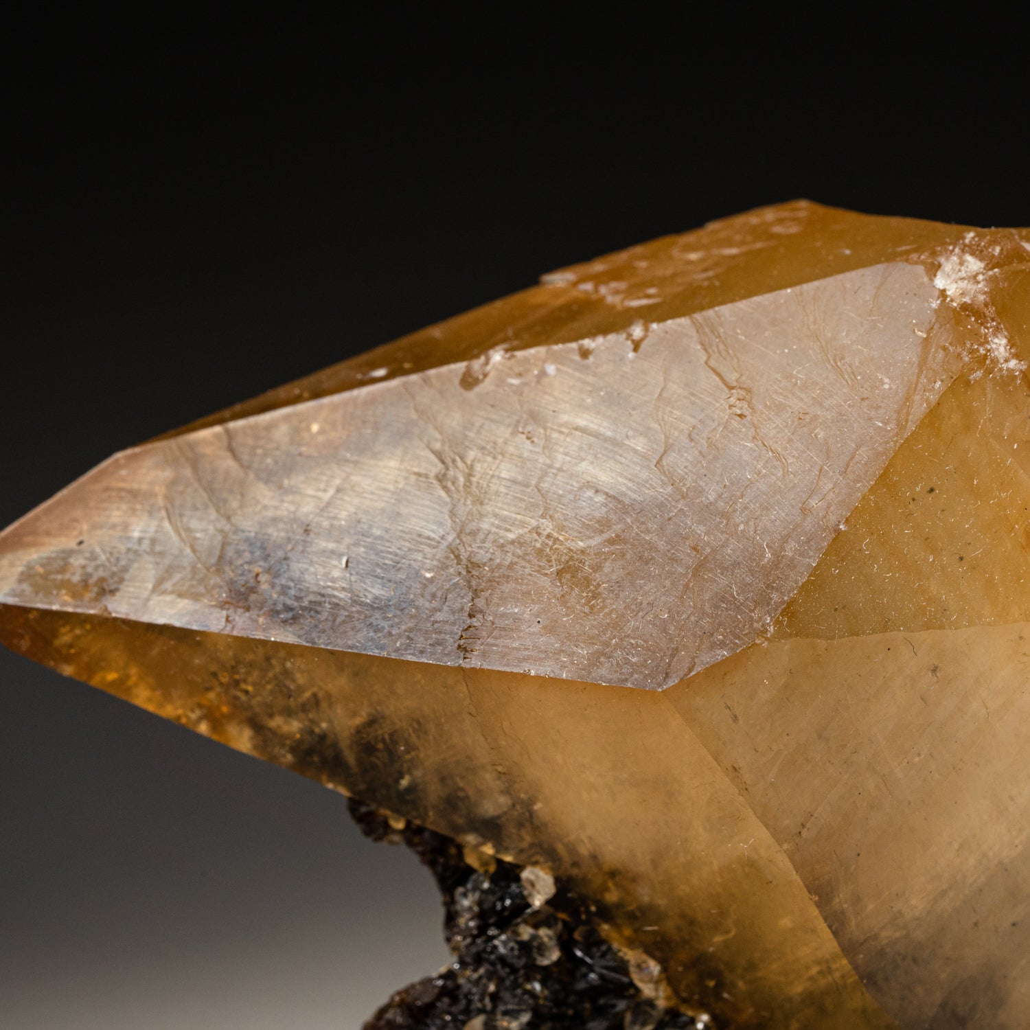 Twinned Golden Calcite Crystal from Elmwood Mine, Tennessee (283.3 grams)