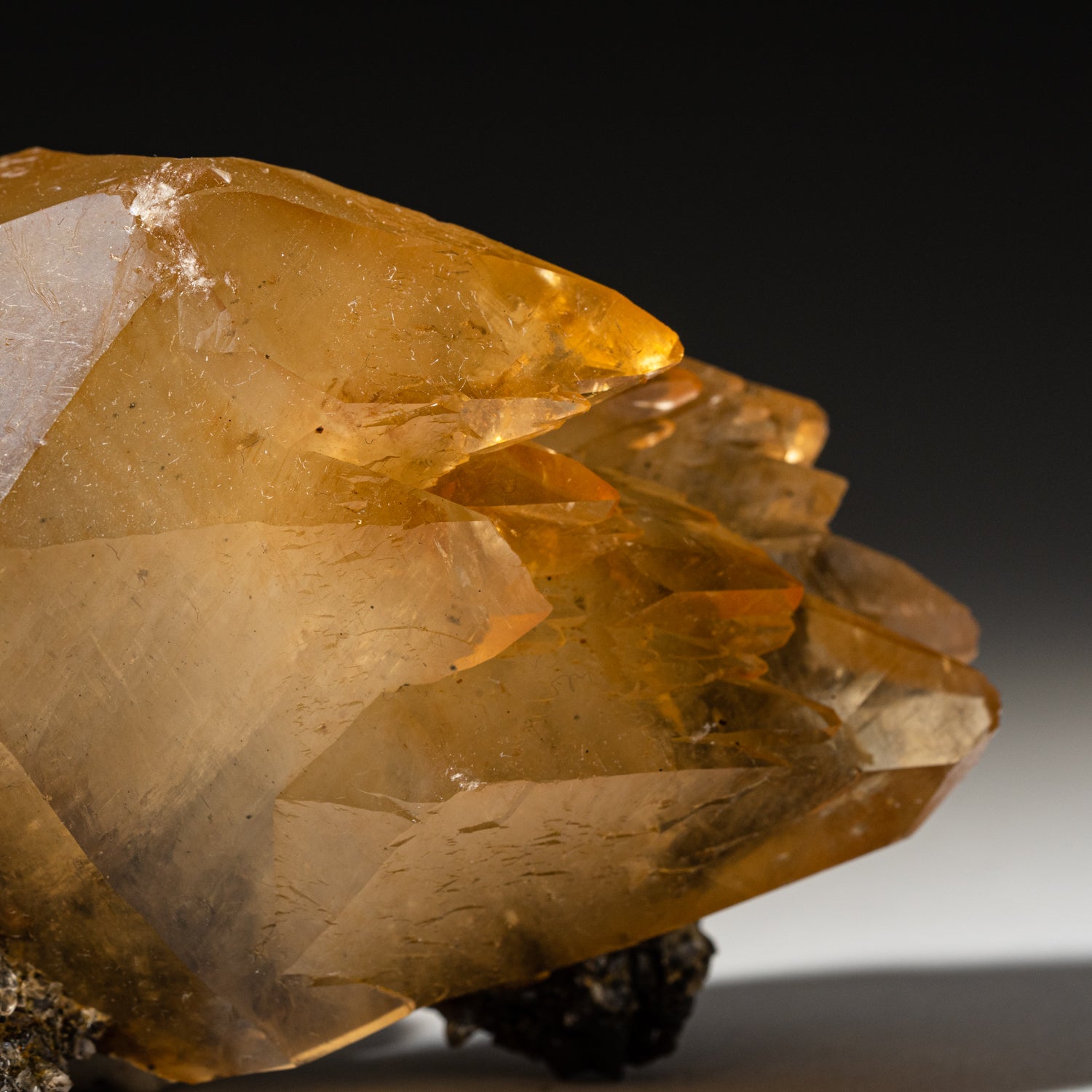 Twinned Golden Calcite Crystal from Elmwood Mine, Tennessee (283.3 grams)