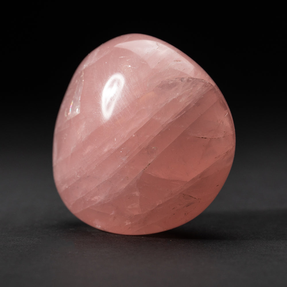 Polished Rose Quartz Palm Crystal From Brazil (261.5 grams)