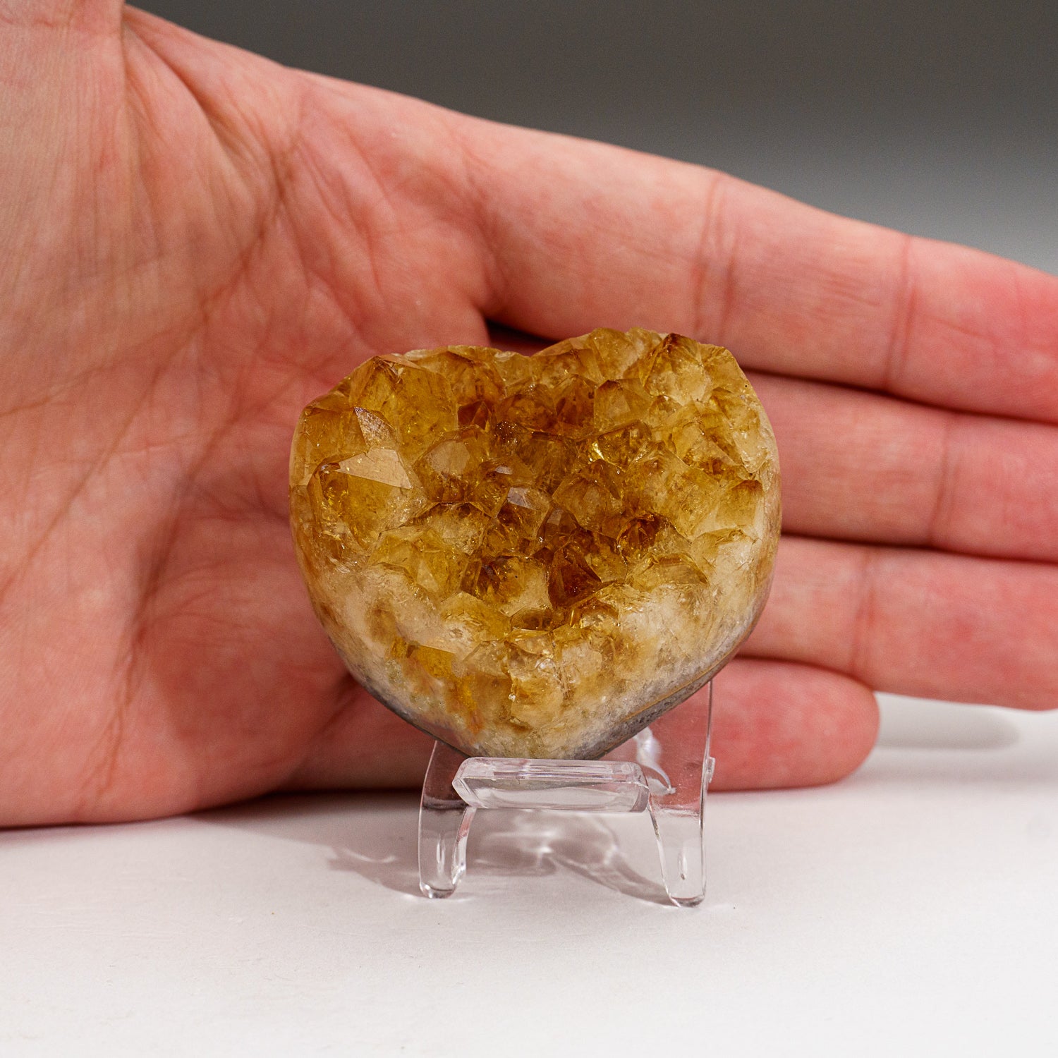 Citrine Crystal Cluster Heart from Uruguay (93.2 grams)